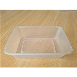 CONTAINER PLASTIC RECTANGLE 650ML 50(10) #2SU01_B650 BBC