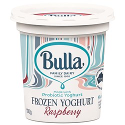 YOGHURT RASPBERRY FROZEN 97% FAT FREE (12 X 100GM) # 3090 BULLA