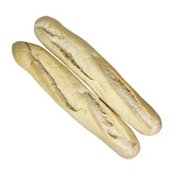 BREAD BAGUETTE WHITE DEMI HALF P/BAKE (50 X 150GM) # 11150A BAKERS MAISON