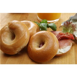 BREAD BAGEL PLAIN MINI BOILED (120 X 30GM) # 11802 BAKERS MAISON