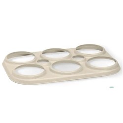 CAN HOLDER 6 PACK PLANT FIBRE 125S(4) # B-BRH-6-PF BIOPAK