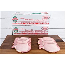 BACON SHORT RINDLESS 2.5KG(2) # 077 BERTOCCHI