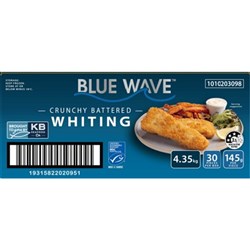 WHITING CRUNCHY BATTERED IMP 145GM 4.35KG # 1010203098 BLUE WAVE