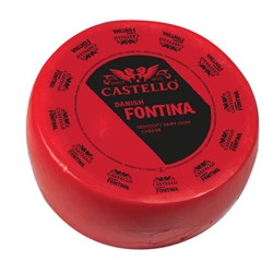 CHEESE DANISH FONTINA R/W APPROX 5KG # DN015 CASTELLO