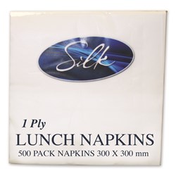 NAPKIN 1PLY LUNCH WHITE 500S(6) 1/4 FOLD # BL1W BEYOND