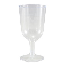 CUP PLASTIC 180ML WINE GLASS CLEAR 2 PIECE 100S # C-DC0561 CAPRI