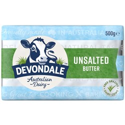 BUTTER UNSALTED 500GM(12) # 1001762 DEVONDALE