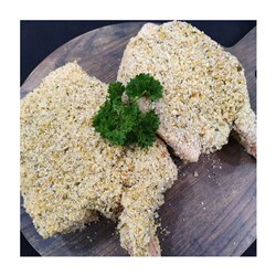 PORK CULET SKIN OFF 120GM CRUMBED R/W PER KG # PCUTLET S/OFF DRJ