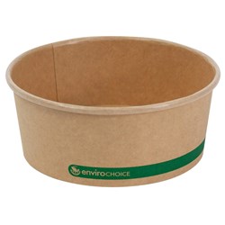 BOWL SALAD 24OZ PAPERBOARD KRAFT PLA LINED 300S # EC-PLC24N  ENVIROCHOICE