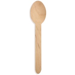 CUTLERY SPOON DESSERT WOODEN FSC 100% 1000S # WCSPN FUTURE FRIENDLY