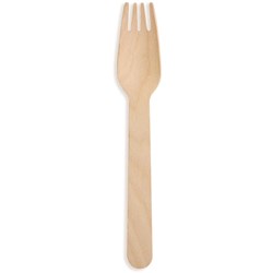 CUTLERY FORK WOODEN FSC 100% 1000S # WCFRK FUTURE FRIENDLY