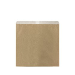 BAG PAPER BROWN GREASEPROOF 2 SQUARE (200 X 200MM) 500S # [CA-2SQGPL-BRN]