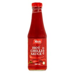 SAUCE HOT CHILLI (12 X 300ML) #IHCSY YEO'S