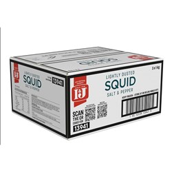 SQUID TORPEDO SALT & PEPPER LIGHTLY DUSTED MIXED (3 X 1KG) MIXED ORIG # 13941 I&J