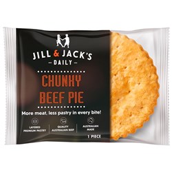 PIE CHUNKY BEEF HEAT IN BAG (12 X 200GM) # 1101684 JILL & JACK