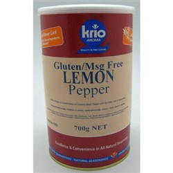 PEPPER LEMON GF MSG FREE 7KG # LPGF7P KRIO KRUSH