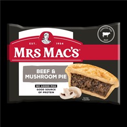 PIE BEEF & MUSHROOM (12 X 175GM) # 12804 MRS MACS