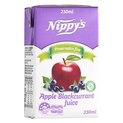 JUICE APPLE BLACKCURRANT (12 X 250ML) # ABC250 NIPPYS