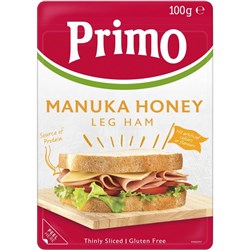 HAM HONEY THINLY SLICED P/P (8 X 100GM) #01551 PRIMO