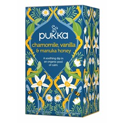 TEA BAG CHAMOMILE VANILLA MANUKA (4 X 20 X 1.6GM) # 111042417 PUKKA