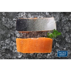 SALMON PORTIONS COHO 225GM 4.54KG # 6620 PAC WEST