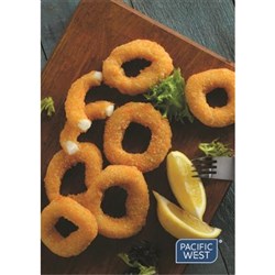 CALAMARI SQUID RING CRUMBED NATURAL 1KG(5) # 8000 PAC WEST