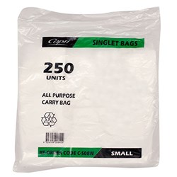 BAG SINGLET SMALL (400 X 170MM)(20) # C-S08W