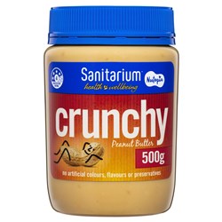 PEANUT BUTTER CRUNCHY 500GM(6) # 95347 SANITARIUM