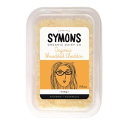 CHEESE CHEDDAR SHREDDED ORG 140GM (6) # SOD002 SYMONS