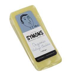 CHEESE CHEDDAR VINTAGE ORGANIC 140GM (12) # SOD006 SYMONS