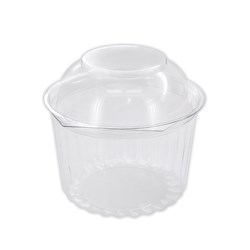 BOWL 16OZ CLEAR SHOWBOWL WITH DOME HINGED LID 50S(5) # SB16DLBP TAILORED