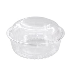 BOWL 24OZ CLEAR SHOWBOWL WITH DOME HINGED LID 50S(3) # SB24DLBP TAILORED