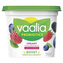 YOGHURT LUSCIOUS BERRIES 900GM(6) VAALIA