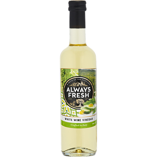 VINEGAR WHITE WINE 500ML(6) # 1761013 ALWAYS FRESH
