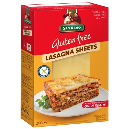 LASAGNE SHEETS GF (12 X 200GM) # 01122839 SAN REMO