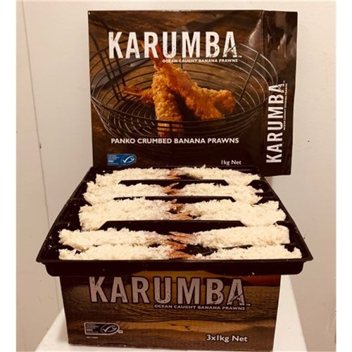 PRAWN BANANA  PANKO AUST KARUMBA (3 X 1KG) # 20701 AUSTRAL FISHERIES