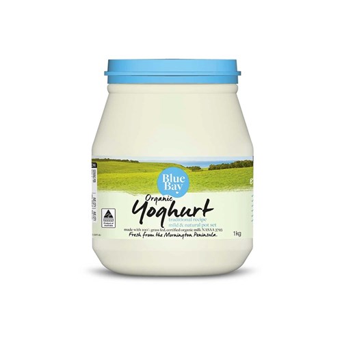 YOGHURT ORGANIC MILD & NATURAL POT SET 1KG (12) #BB9L BLUE BAY