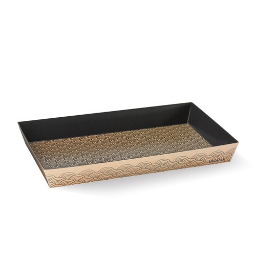TRAY SUSHI LARGE FSC MIX BIOBOARD 50S(6) # BB-ST-L BIOPAK