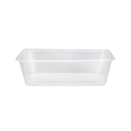 CONTAINER 650ML RECTANGLE CLEAR 50S(10) # CR650 CHANROL