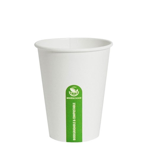 CUP COFFEE 12OZ WHITE ENVIRO COMPOSTABLE 50S (20) # EC-HC0691 ENVIROCHOICE