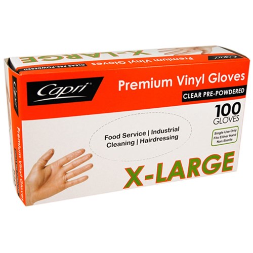 GLOVE EXTRA LARGE VINYL 100S(10) # C-GV0013 CAPRI