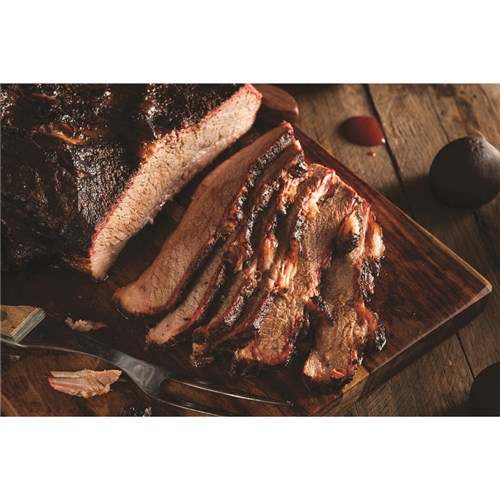 BEEF BRISKET SMOKED COOKED I/W RW APPROX (4 X 1.2-1.8KG) CTN # SBF13479 COOKHOUSE