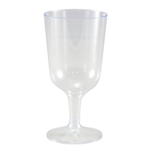 CUP PLASTIC 180ML WINE GLASS CLEAR 2 PIECE 100S # C-DC0561 CAPRI