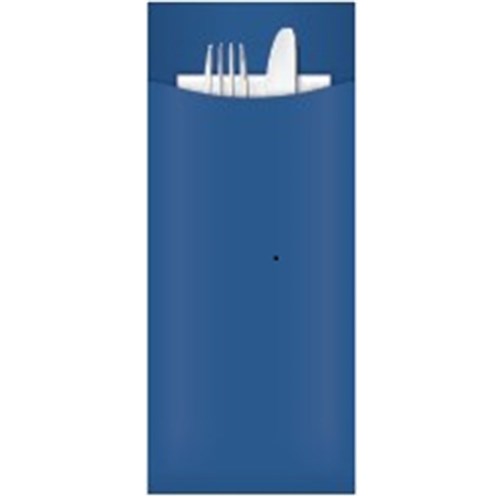 CUTLERY POUCH BLUE 2PLY WHITE NAPKIN 1000S # CUTPOCH723 YIASSOO