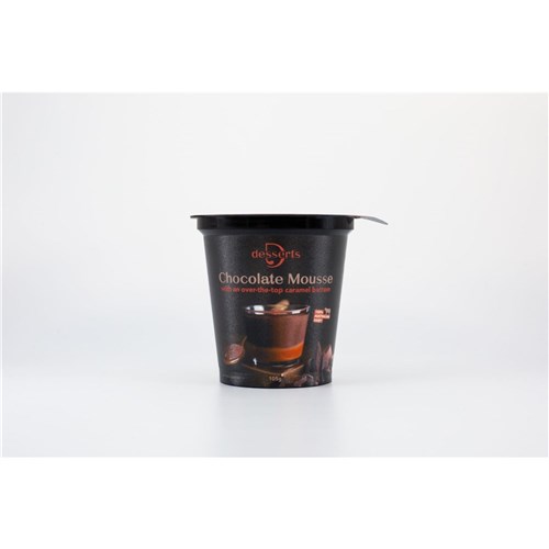 MOUSSE CHOCOLATE LAYERED ON CARAMEL SAUCE (24 X 95GM) # 10304 DDESSERTS