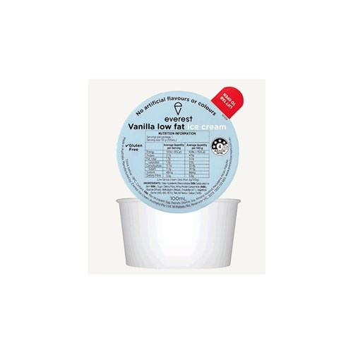 ICECREAM DIXIE CUP VANILLA LIT (24 X 100ML) # 17900214 EVEREST