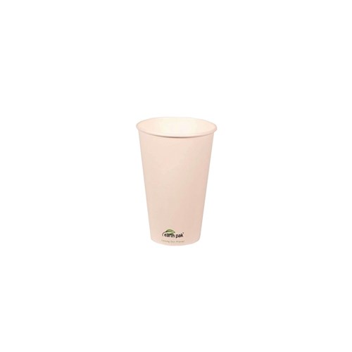 CUP COFFEE 16OZ SINGLE WALL WHITE 50S(20) # EP-PC003Z EARTH PAK