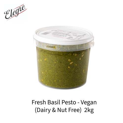 PESTO BASIL CHUNKY VEGAN DF GF NUT FREE 2KG(4) # 2BASPE VEGAN-CTN ELEGRE