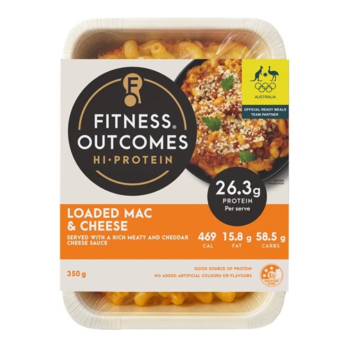 MAC & CHEESE LOADED (6 X 350GM) # 1101759 FITNESS OUTCOMES