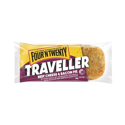 PIE TRAVELLER BEEF CHEESE & BACON (24 X 160GM) # 1000538 FOUR N TWENTY